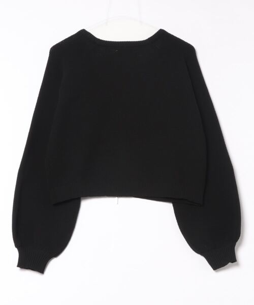 ECRIRE（エクリール）の「フロントＷジップショートカーディガン（ニット/セーター・レディース・グリーン/ブラック/オフホワイト・M）」の4枚目の写真