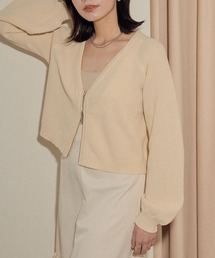 ECRIRE | フロントWジップショートカーディガン(ニット/セーター)