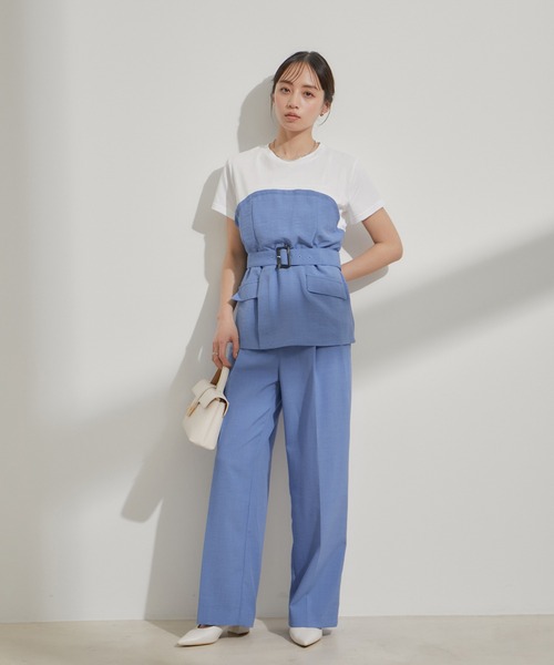 VIS（ビス）の「【接触冷感・洗える】美easyコルセットドッキングプルオーバー（Tシャツ/カットソー・レディース・グレー/ネイビー/ブルー系その他4/ピンク/ブラック・FREE）」の15枚目の写真