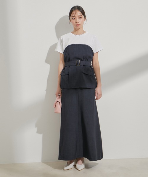 tシャツ インレイ変形プルオーバー / セットアップ対応 レディース tシャツ インレイ変形プルオーバー / セットアップ対応