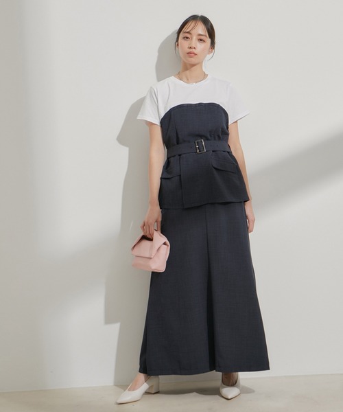 VIS（ビス）の「【接触冷感・洗える】美easyコルセットドッキングプルオーバー（Tシャツ/カットソー・レディース・グレー/ネイビー/ブルー系その他4/ピンク/ブラック・FREE）」の10枚目の写真