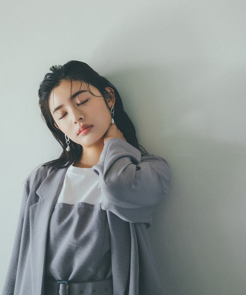 VIS（ビス）の「【接触冷感・洗える】美easyコルセットドッキングプルオーバー（Tシャツ/カットソー・レディース・グレー/ネイビー/ブルー系その他4/ピンク/ブラック・FREE）」の6枚目の写真