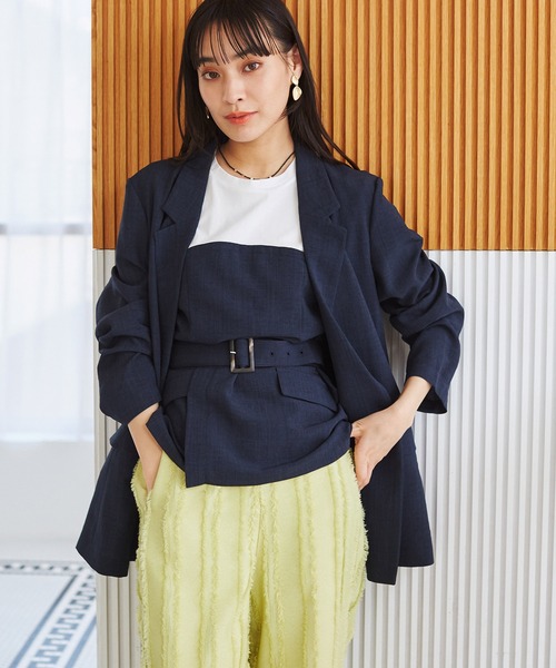 VIS（ビス）の「【接触冷感・洗える】美easyコルセットドッキングプルオーバー（Tシャツ/カットソー・レディース・グレー/ネイビー/ブルー系その他4/ピンク/ブラック・FREE）」の22枚目の写真