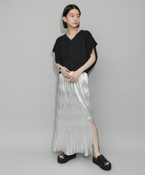 ADAM ET ROPE'（アダムエロペ）の「【WEB限定】ボーダープリーツ