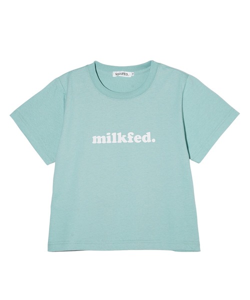 tシャツ MILKFED. PLAID LOGO WIDE S/S TEE レディース セール】CHECKERED LOGO WIDE S/S TEE（Tシャツ/カットソー