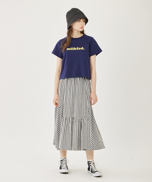 MILKFED.（ミルクフェド）の「COOPER LOGO COMPACT S/S TEE（Tシャツ/カットソー・レディース・ライトグリーン/ネイビー/ブラック/ホワイト・S/M）」の7枚目の写真