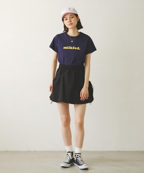 MILKFED.（ミルクフェド）の「COOPER LOGO COMPACT S/S TEE（Tシャツ/カットソー・レディース・ライトグリーン/ネイビー/ブラック/ホワイト・S/M）」の16枚目の写真