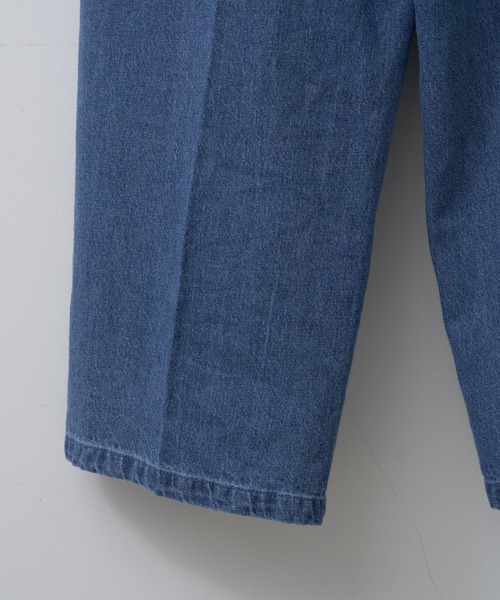 WHIMSIC(ウィムジック)の「【UNISEX/2サイズ展開/SETUP対応】コットンリネンデニムスラックス(デニムパンツ・メンズ・チャコールグレー/ブルー・1/2)」の8枚目の写真