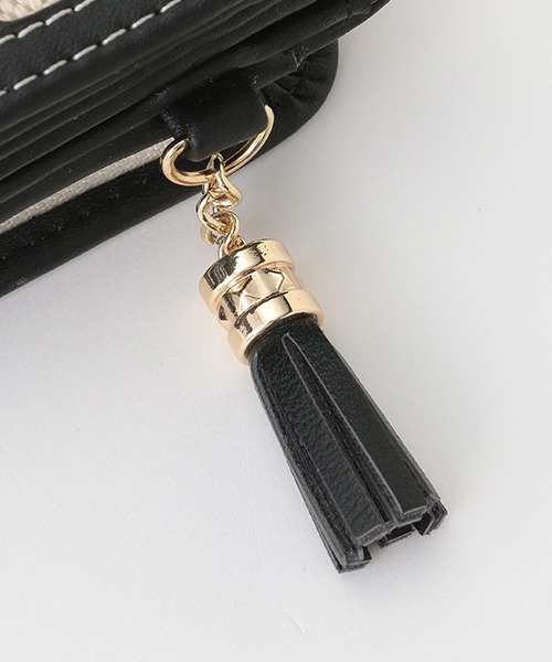 pom ponette junior（ポンポネットジュニア）の「異素材コンビ三つ折り財布（財布・キッズ・ブラック/ライトブルー・FREE）」の6枚目の写真