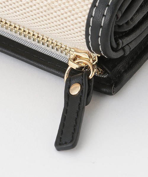 pom ponette junior（ポンポネットジュニア）の「異素材コンビ三つ折り財布（財布・キッズ・ブラック/ライトブルー・FREE）」の7枚目の写真