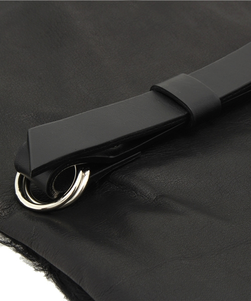 JOHN LAWRENCE SULLIVAN（ジョンローレンスサリバン）の「FUR CLUTCH BAG（クラッチバッグ・レディース・ブラック/キャメル・ONE SIZE）」の6枚目の写真