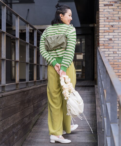 FREAK'S STORE(フリークスストア)の「シアー ボーダー ニットカーディガン(カーディガン/ボレロ・レディース・ネイビー/グリーン・フリ-)」の10枚目の写真
