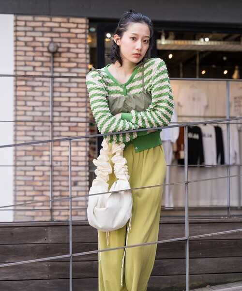 ＊美品＊ 6(ROKU)＞シアー ボーダー カーディガン 6（ロク）の「＜6(ROKU)＞シアー ボーダー カーディガン