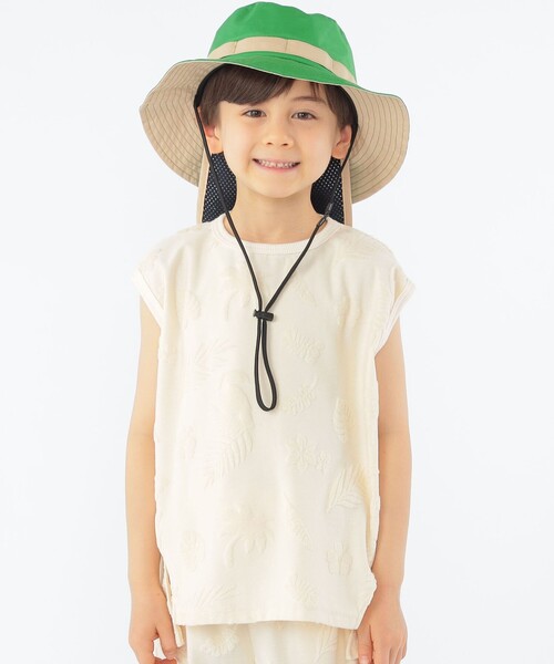 SHIPS(シップス)の「SHIPS KIDS:100~130cm / パイル ジャカード ノースリーブ TEE(タンクトップ・キッズ・ベージュ/ロイヤルブルー・100/110/120/130)」の1枚目の写真