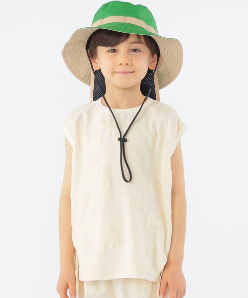 SHIPS(シップス)の「SHIPS KIDS:100~130cm / パイル ジャカード ノースリーブ TEE(タンクトップ・キッズ・ベージュ/ロイヤルブルー・100/110/120/130)」の3枚目の写真