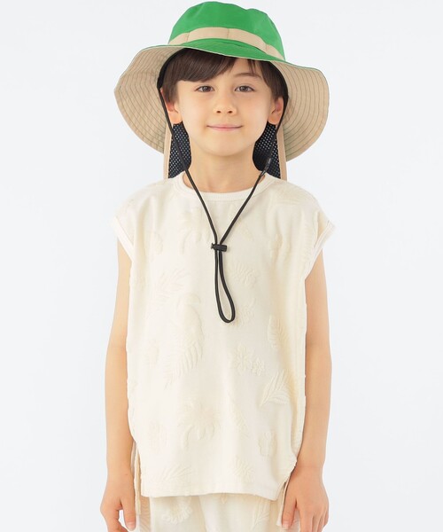 SHIPS(シップス)の「SHIPS KIDS:100~130cm / パイル ジャカード ノースリーブ TEE(タンクトップ・キッズ・ベージュ/ロイヤルブルー・100/110/120/130)」の4枚目の写真