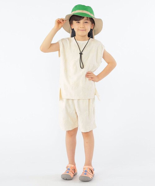 SHIPS(シップス)の「SHIPS KIDS:100~130cm / パイル ジャカード ノースリーブ TEE(タンクトップ・キッズ・ベージュ/ロイヤルブルー・100/110/120/130)」の9枚目の写真