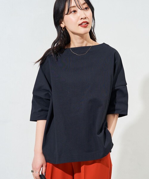 リンクスキーネック半袖Tシャツ セール】限定展開 ボートネック バスクボーダー 半袖 Tシャツ（T