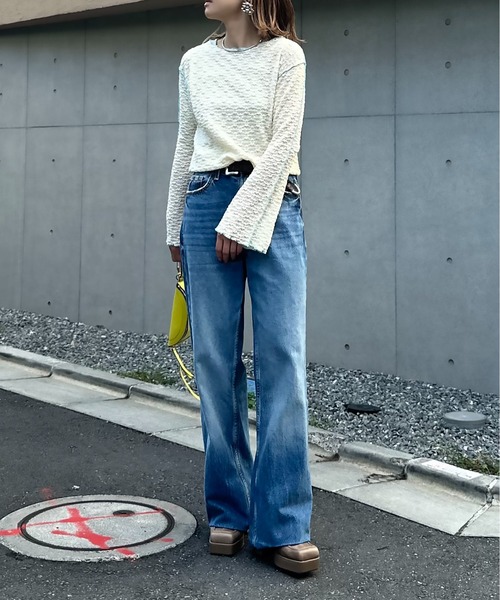 ミックスエンブロイダリーレースドレス(マキシ・ロング