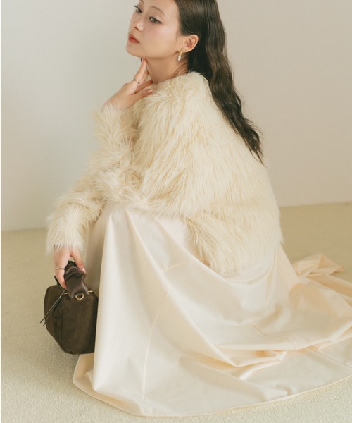 VANNIE U（ヴァニーユー）の「ボリュームギャザーロングスカート（スカート・レディース・アイボリー/グレー/ブラック/ベージュ・FREE）」の20枚目の写真