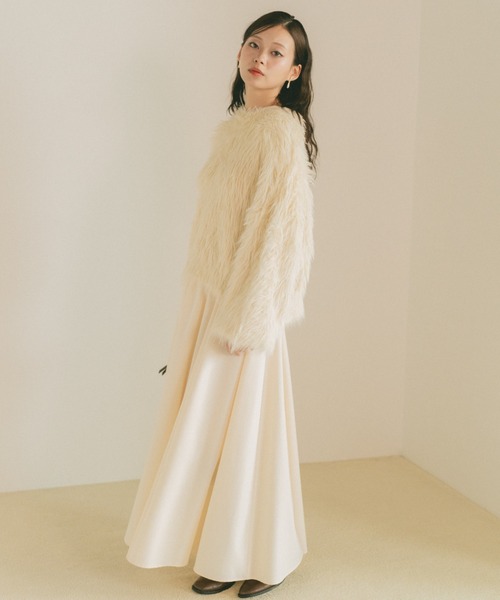 VANNIE U（ヴァニーユー）の「ボリュームギャザーロングスカート（スカート・レディース・アイボリー/グレー/ブラック/ベージュ・FREE）」の22枚目の写真