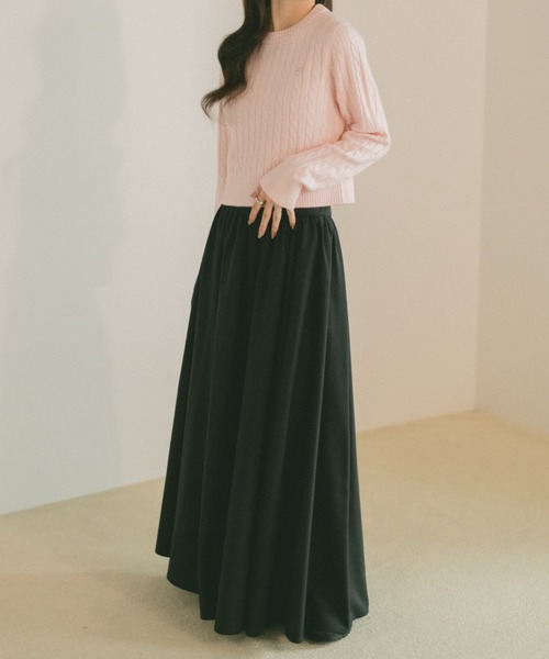 VANNIE U（ヴァニーユー）の「ボリュームギャザーロングスカート（スカート・レディース・アイボリー/グレー/ブラック/ベージュ・FREE）」の17枚目の写真