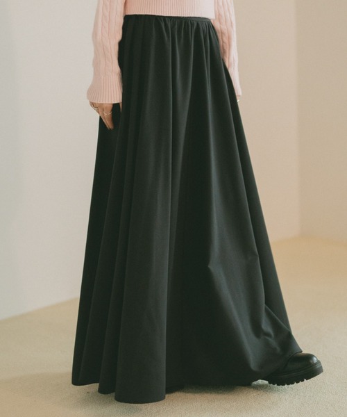 VANNIE U（ヴァニーユー）の「ボリュームギャザーロングスカート（スカート・レディース・アイボリー/グレー/ブラック/ベージュ・FREE）」の15枚目の写真