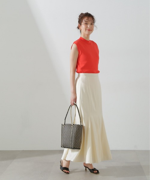 N.(N. Natural Beauty Basic)(エヌエヌナチュラルビューティーベーシック)の「◆【S Size Line】ゴアード切替マーメイドスカート(スカート・レディース・オフホワイト/チャコールグレー・MEDIUM/SMALL)」の5枚目の写真