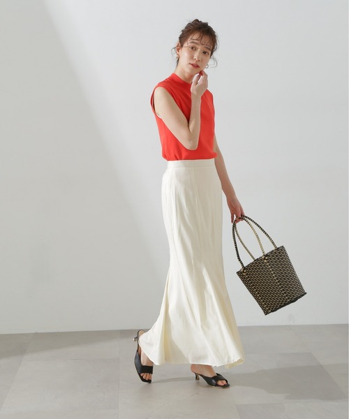 N.(N. Natural Beauty Basic)(エヌエヌナチュラルビューティーベーシック)の「◆【S Size Line】ゴアード切替マーメイドスカート(スカート・レディース・オフホワイト/チャコールグレー・MEDIUM/SMALL)」の7枚目の写真