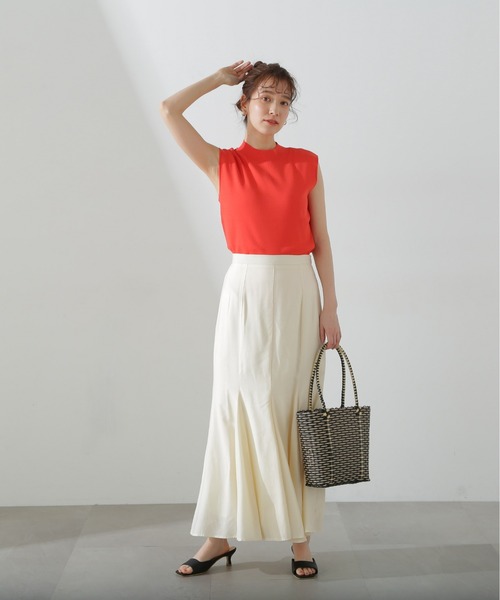 N.(N. Natural Beauty Basic)(エヌエヌナチュラルビューティーベーシック)の「◆【S Size Line】ゴアード切替マーメイドスカート(スカート・レディース・オフホワイト/チャコールグレー・MEDIUM/SMALL)」の8枚目の写真