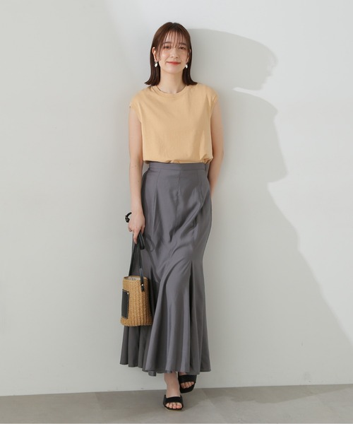 N.(N. Natural Beauty Basic)(エヌエヌナチュラルビューティーベーシック)の「◆【S Size Line】ゴアード切替マーメイドスカート(スカート・レディース・オフホワイト/チャコールグレー・MEDIUM/SMALL)」の10枚目の写真