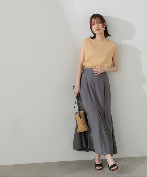 N.(N. Natural Beauty Basic)(エヌエヌナチュラルビューティーベーシック)の「◆【S Size Line】ゴアード切替マーメイドスカート(スカート・レディース・オフホワイト/チャコールグレー・MEDIUM/SMALL)」の12枚目の写真