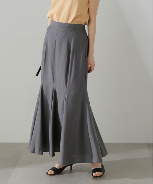 N.(N. Natural Beauty Basic)(エヌエヌナチュラルビューティーベーシック)の「◆【S Size Line】ゴアード切替マーメイドスカート(スカート・レディース・オフホワイト/チャコールグレー・MEDIUM/SMALL)」の13枚目の写真