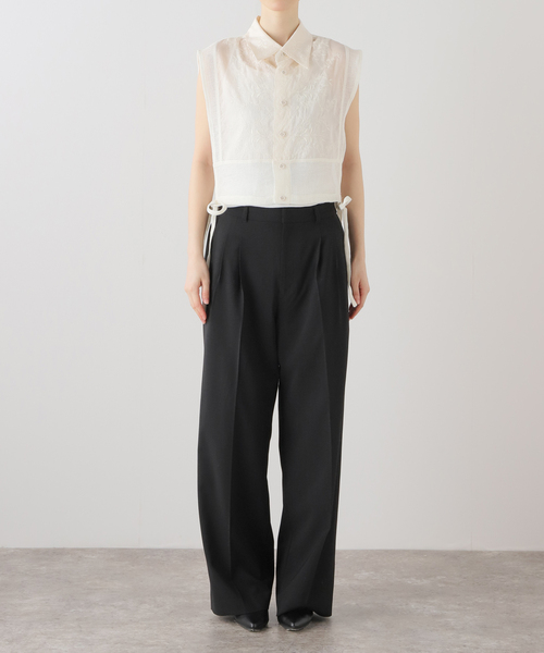 JANE SMITH / JOHN SMITH（ジェーンスミスジョンスミス）の「【JANE SMITH/ジェーンスミス】LINEN MESH EMBROIDERY SHIRT：シャツ（シャツ/ブラウス・レディース・ホワイト・SMALL）」の2枚目の写真