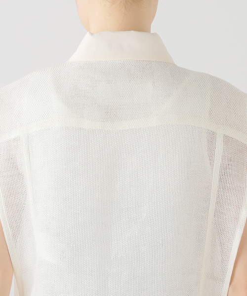 JANE SMITH / JOHN SMITH（ジェーンスミスジョンスミス）の「【JANE SMITH/ジェーンスミス】LINEN MESH EMBROIDERY SHIRT：シャツ（シャツ/ブラウス・レディース・ホワイト・SMALL）」の7枚目の写真