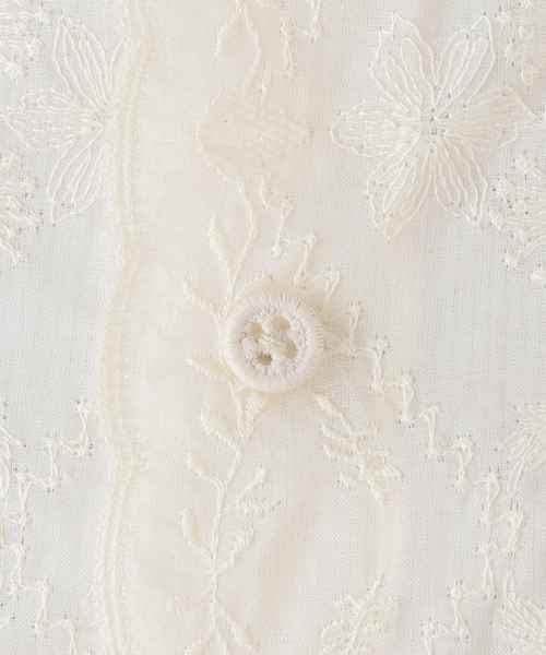 JANE SMITH / JOHN SMITH（ジェーンスミスジョンスミス）の「【JANE SMITH/ジェーンスミス】LINEN MESH EMBROIDERY SHIRT：シャツ（シャツ/ブラウス・レディース・ホワイト・SMALL）」の9枚目の写真