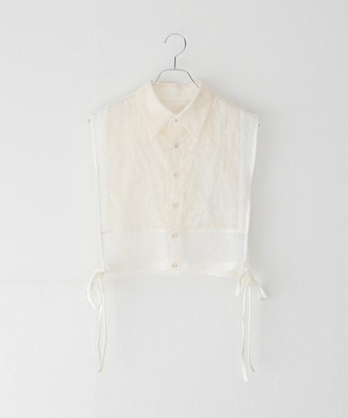 JANE SMITH / JOHN SMITH（ジェーンスミスジョンスミス）の「【JANE SMITH/ジェーンスミス】LINEN MESH EMBROIDERY SHIRT：シャツ（シャツ/ブラウス・レディース・ホワイト・SMALL）」の15枚目の写真