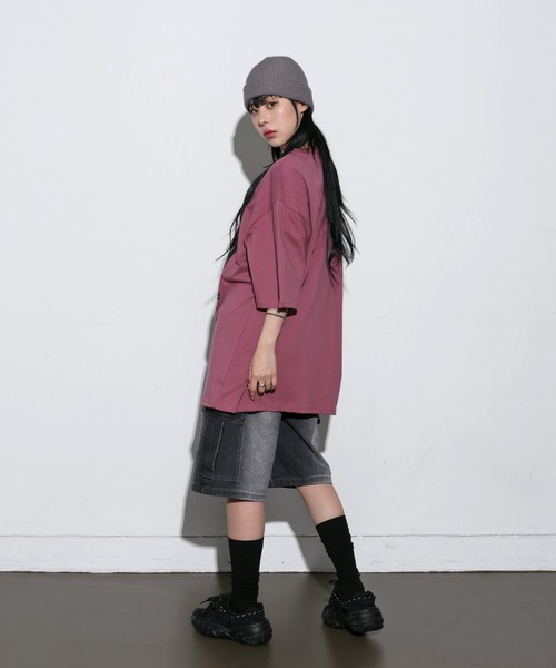 FOLLOWIN（フォロウィン）の「[UNISEX] [Short/Regularサイズ] ウォッシングVINTAGEカーゴバミューダパンツ（デニムパンツ・レディース・ブラック/ブルー・S-Short/M-Short/L-Short/S-Regular/M-Regular/L-Regular）」の15枚目の写真