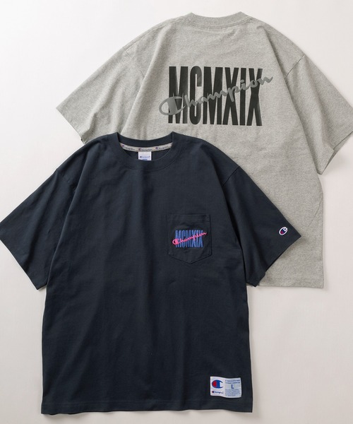【CHAMPION】MCMXIXロゴポケット半袖Tシャツ★送料・関税込 CHAMPION】MCMXIXロゴポケット半袖Tシャツ☆送料・関税込