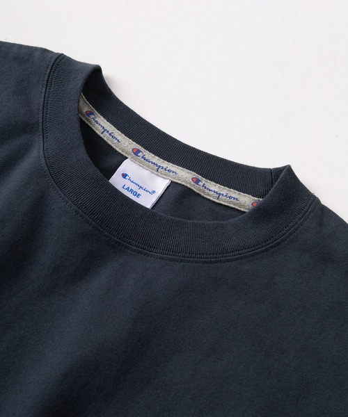 Champion(チャンピオン)の「【Champion/チャンピオン】MCMXIXロゴ&スペックタグデザイン アクションスタイル ショートスリーブTシャツ/半袖Tシャツ(Tシャツ/カットソー・メンズ・ホワイト/グレー/ネイビー/ブラック・M/L/XL)」の7枚目の写真