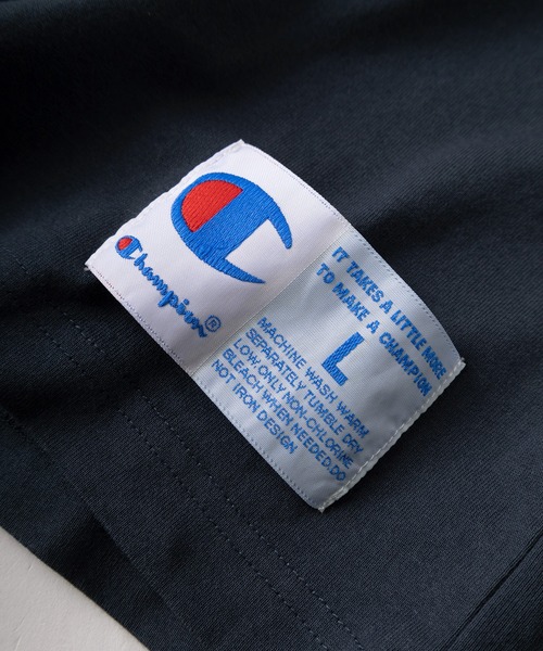 Champion(チャンピオン)の「【Champion/チャンピオン】MCMXIXロゴ&スペックタグデザイン アクションスタイル ショートスリーブTシャツ/半袖Tシャツ(Tシャツ/カットソー・メンズ・ホワイト/グレー/ネイビー/ブラック・M/L/XL)」の14枚目の写真