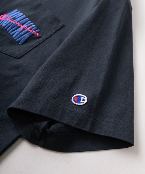 Champion(チャンピオン)の「【Champion/チャンピオン】MCMXIXロゴ&スペックタグデザイン アクションスタイル ショートスリーブTシャツ/半袖Tシャツ(Tシャツ/カットソー・メンズ・ホワイト/グレー/ネイビー/ブラック・M/L/XL)」の15枚目の写真