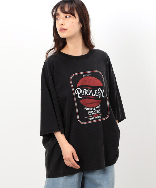 Purple Brand ★ グラフィックディテール コットン Tシャツ セール】 半袖フットボールプリントTシャツ （Tシャツ