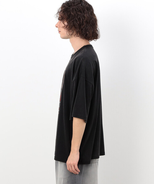 Purple&Yellow(パープルアンドイエロー)の「フロスト加工プリントTシャツ(Tシャツ/カットソー・メンズ・オレンジ/グリーン/ブラック/ホワイト・SMALL/MEDIUM/LARGE)」の22枚目の写真