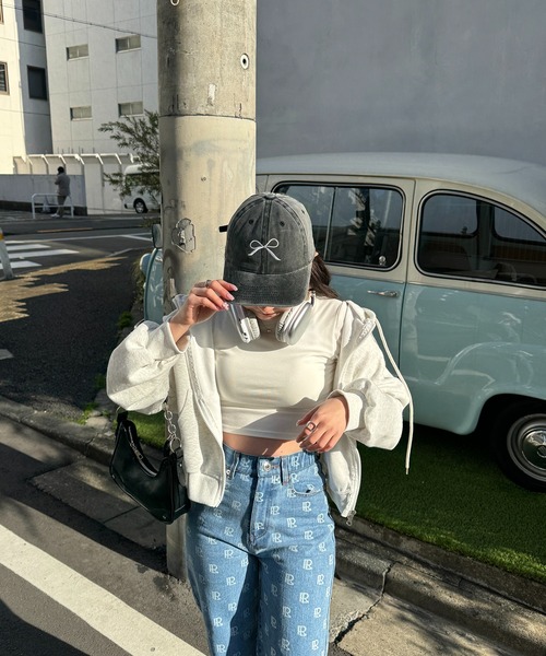 RiLi(リリ)の「ウォッシュリボンキャップ【RL】(キャップ・レディース・ベージュ/チャコールグレー/インディゴブルー・FREE)」の6枚目の写真