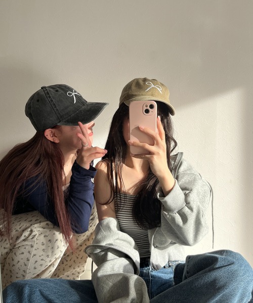 RiLi(リリ)の「ウォッシュリボンキャップ【RL】(キャップ・レディース・ベージュ/チャコールグレー/インディゴブルー・FREE)」の10枚目の写真