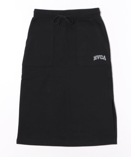 RVCA(ルーカ)の「RVCA レディース ARCH RVCA SWEAT SKIRT スカート 【2024年夏モデル】/ルーカウエストゴムワンポイントロゴスウェットスカート(スカート・レディース・グレー/ブラック・MEDIUM/SMALL)」の1枚目の写真