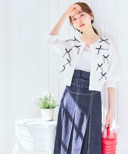 WILLSELECTION（ウィルセレクション）の「ハイウエストデニムスカート（デニムスカート・レディース・ネイビー・FREE）」の3枚目の写真