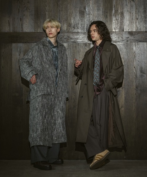 レイヤードダメージコート CASPER JOHN（キャスパージョン）の「Layered tweed coat/レイヤード