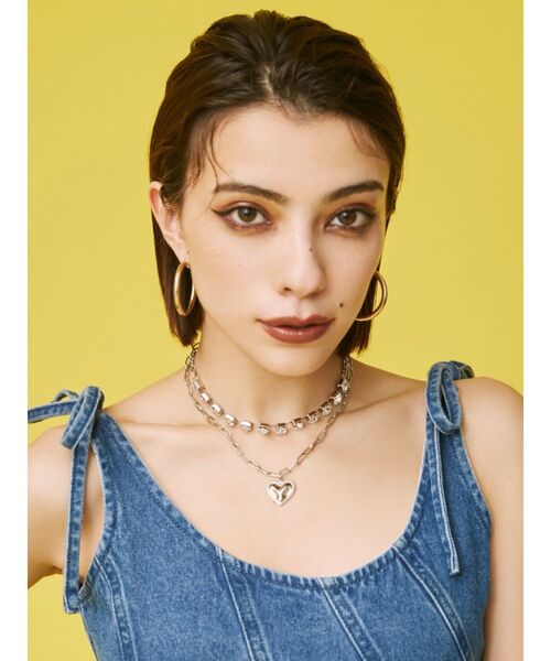 EVRIS（エヴリス）の「BLING CHOKER 2連ネックレス（ネックレス・レディース・シルバー/ゴールド・FREE）」の14枚目の写真
